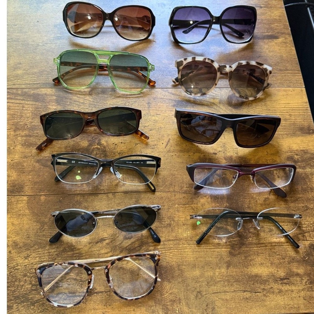 Givenchy Lacoste Warby Parker Sunglasses Eyeglasses Lot 11pc Unisex Multi Mixed